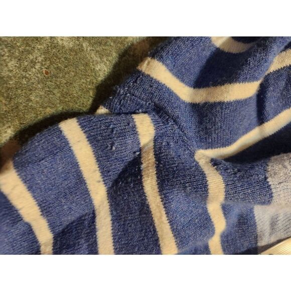 J. McLaughlin blue&white striped sweater sz Medium - Picture 5 of 5